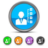 Businessman icon on circle buttons - Circled Series N10