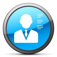 Businessman icon on a round button - Bright Series N9