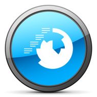 Coxcomb Chart icon on a round button - Bright Series N3