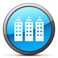 Office Building icon on a round button - Bright Series