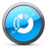 Donut Chart icon on a round button - Bright Series N2