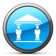 Bank icon on a round button - Bright Series N6