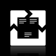 Chevron Chart icon on a black background - White Series N9