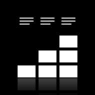 Bar Graph icon on a black background - White Series N17