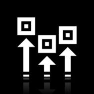 Logistics icon on a black background - White Series N8