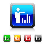 Businessman icon on color buttons - Style Series N15