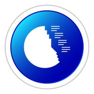 Coxcomb Chart icon on a round button - Sticker Series N4