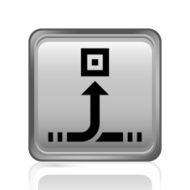 Conveyor icon on a square button - Steel Series