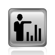 Businessman icon on a square button - Steel Series N15