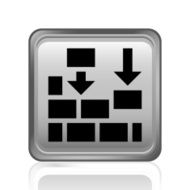 Wall icon on a square button - Steel Series