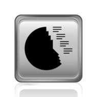 Coxcomb Chart icon on a square button - Steel Series N4