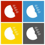 Coxcomb Chart icon on square buttons - Square Series N4
