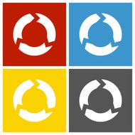 Chevron Chart icon on square buttons - Square Series N10