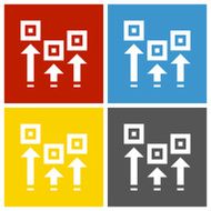 Logistics icon on square buttons - Square Series N8