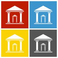 Bank icon on square buttons - Square Series N7