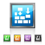 Wall icon on square buttons - Squared Series