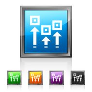 Logistics icon on square buttons - Squared Series N8