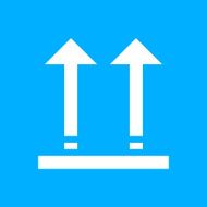 Logistics icon on a blue background - Smooth Series N7