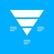 Pyramid icon on a blue background - Smooth Series N10