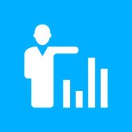 Businessman icon on a blue background - Smooth Series N15