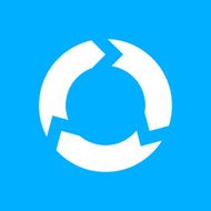 Chevron Chart icon on a blue background - Smooth Series N9