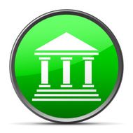 Bank icon on a round button - Slender Series N7