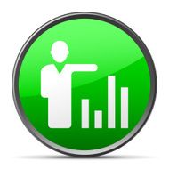 Businessman icon on a round button - Slender Series N15