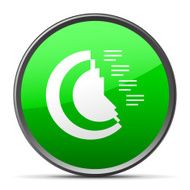Coxcomb Chart icon on a round button - Slender Series N4