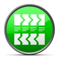 Flowchart icon on a round button - Slender Series N10
