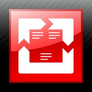 Chevron Chart icon on a square button - Sleek Series N9