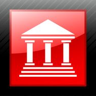 Bank icon on a square button - Sleek Series N7