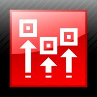 Logistics icon on a square button - Sleek Series N8