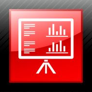 Projection Screen icon on a square button - Sleek Series N4