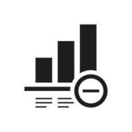 Bar Graph icon on a white background - Single Series N16