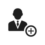 Businessman icon on a white background - Single Series N14