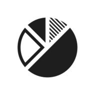 Pie Chart icon on a white background - Single Series N6