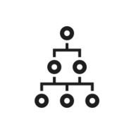 Organization Chart icon on a white background - Single Series N4