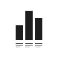 Bar Graph icon on a white background - Single Series N18