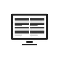 Computer Monitor icon on a white background - Single Series