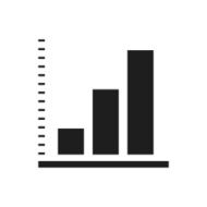 Bar Graph icon on a white background - Single Series N19