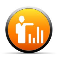 Businessman icon on a round button - Simple Series N15