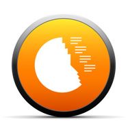 Coxcomb Chart icon on a round button - Simple Series N4