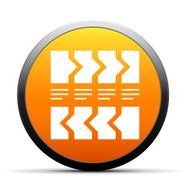 Flowchart icon on a round button - Simple Series N10