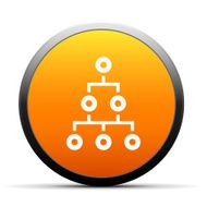 Organization Chart icon on a round button - Simple Series N4