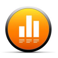 Bar Graph icon on a round button - Simple Series N18