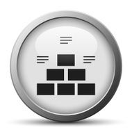 Pyramid icon on a silver button - Silver Series N9