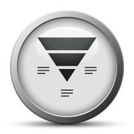 Pyramid icon on a silver button - Silver Series N10