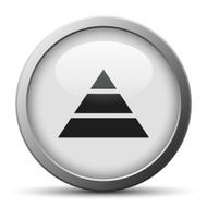 Pyramid icon on a silver button - Silver Series N11