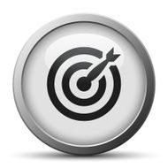 Target icon on a silver button - Silver Series N6