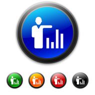 Businessman icon on round buttons - Shined Series N15